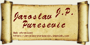 Jaroslav Purešević vizit kartica